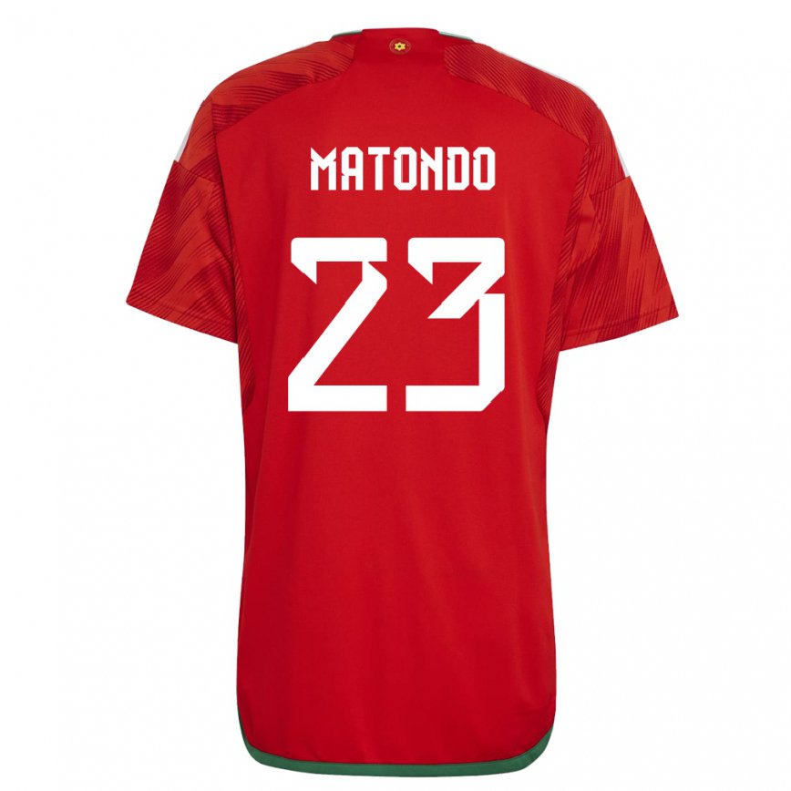 Vaikiškas Velso Rabbi Matondo #23 Raudona Namų Marškinėliai 22-24 T-shirt