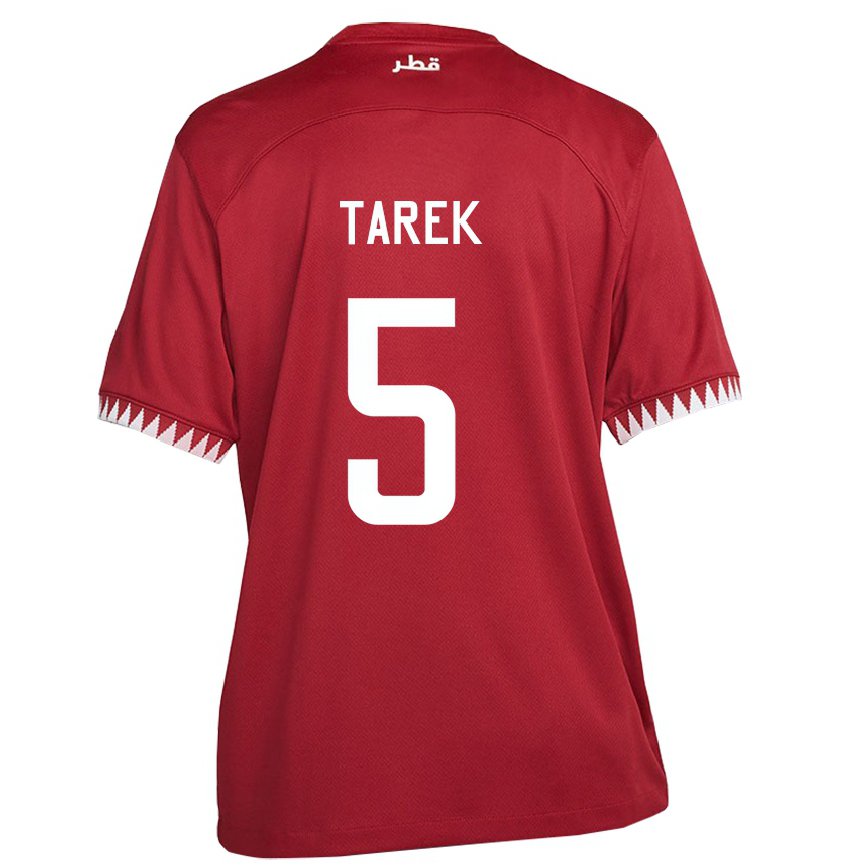 Vaikiškas Kataro Tarek Salman #5 Maroon Namų Marškinėliai 22-24 T-shirt