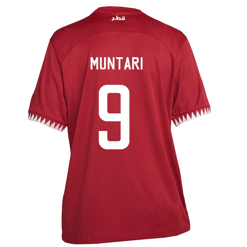 Vaikiškas Kataro Mohammed Muntari #9 Maroon Namų Marškinėliai 22-24 T-shirt