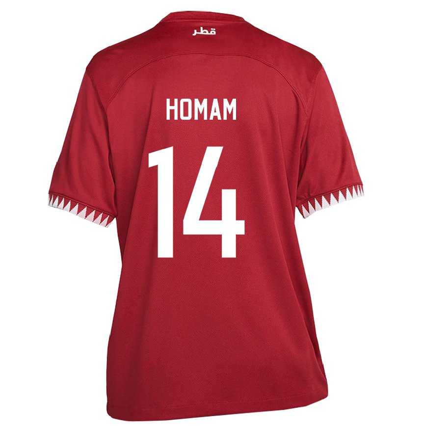 Vaikiškas Kataro Homam Ahmed #14 Maroon Namų Marškinėliai 22-24 T-shirt