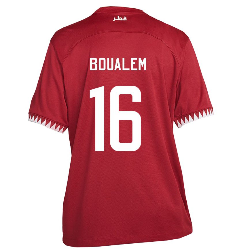 Vaikiškas Kataro Boualem Khoukhi #16 Maroon Namų Marškinėliai 22-24 T-shirt