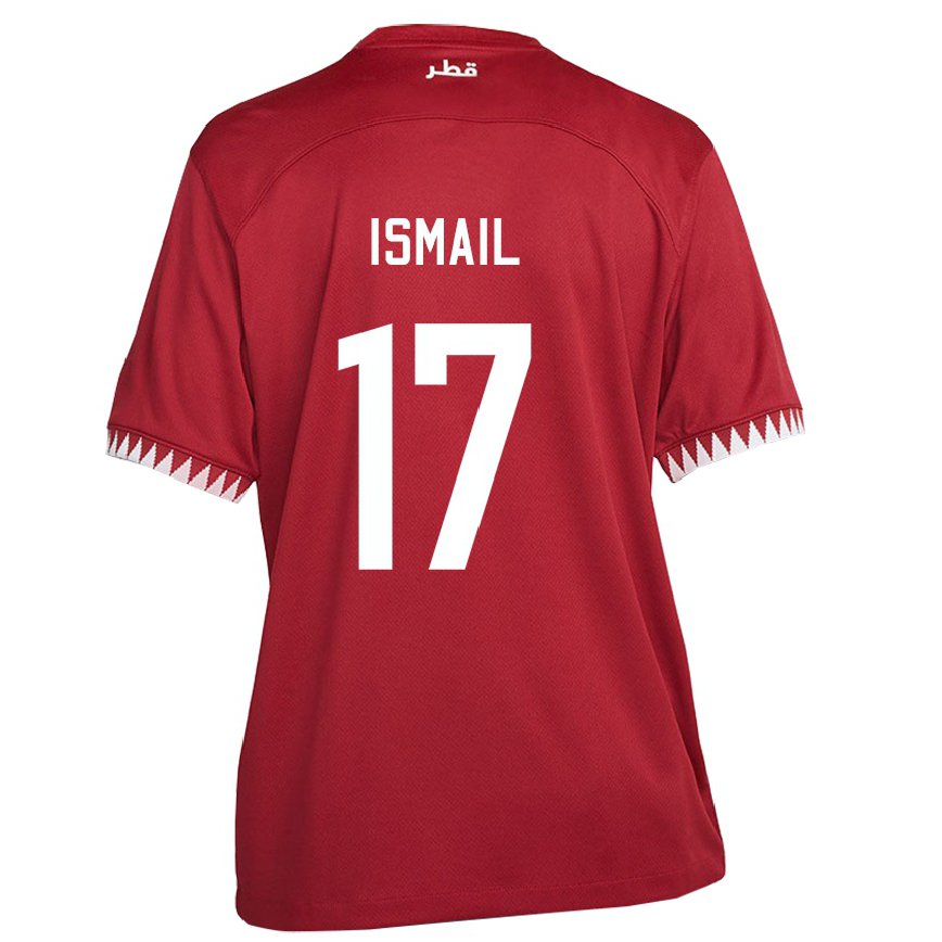 Vaikiškas Kataro Ismail Mohamad #17 Maroon Namų Marškinėliai 22-24 T-shirt