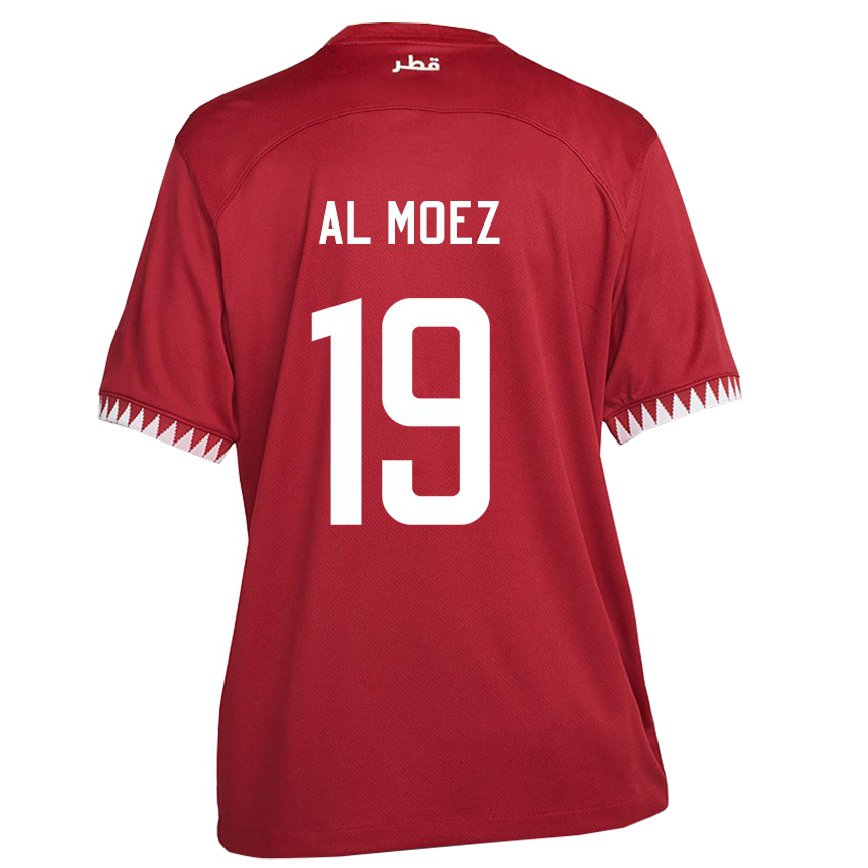 Vaikiškas Kataro Almoez Ali #19 Maroon Namų Marškinėliai 22-24 T-shirt