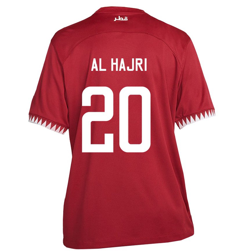 Vaikiškas Kataro Salem Al Hajri #20 Maroon Namų Marškinėliai 22-24 T-shirt