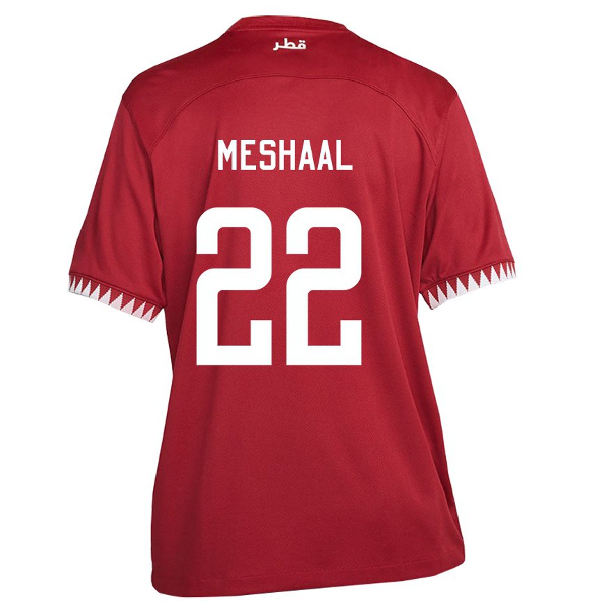 Vaikiškas Kataro Meshaal Barsham #22 Maroon Namų Marškinėliai 22-24 T-shirt