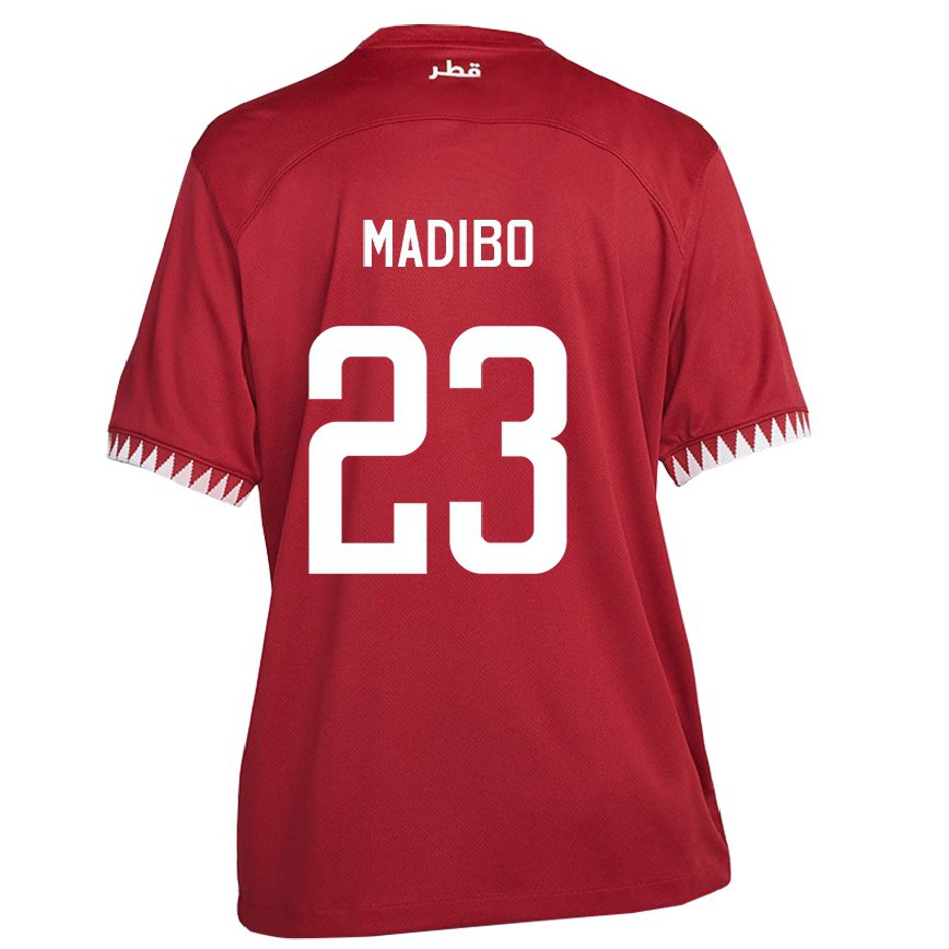 Vaikiškas Kataro Assim Madibo #23 Maroon Namų Marškinėliai 22-24 T-shirt