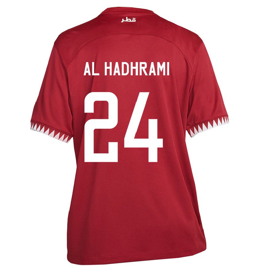 Vaikiškas Kataro Naif Abdulraheem Al Hadhrami #24 Maroon Namų Marškinėliai 22-24 T-shirt