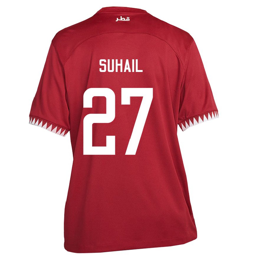 Vaikiškas Kataro Ahmed Suhail #27 Maroon Namų Marškinėliai 22-24 T-shirt