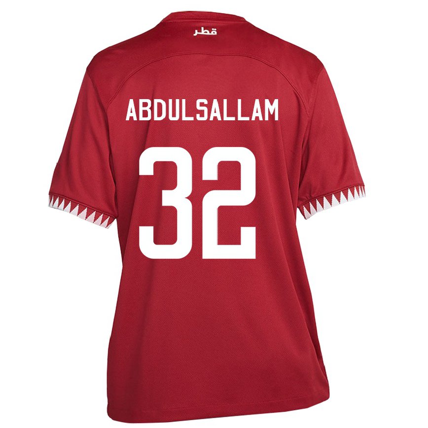 Vaikiškas Kataro Jassem Gaber Abdulsallam #32 Maroon Namų Marškinėliai 22-24 T-shirt