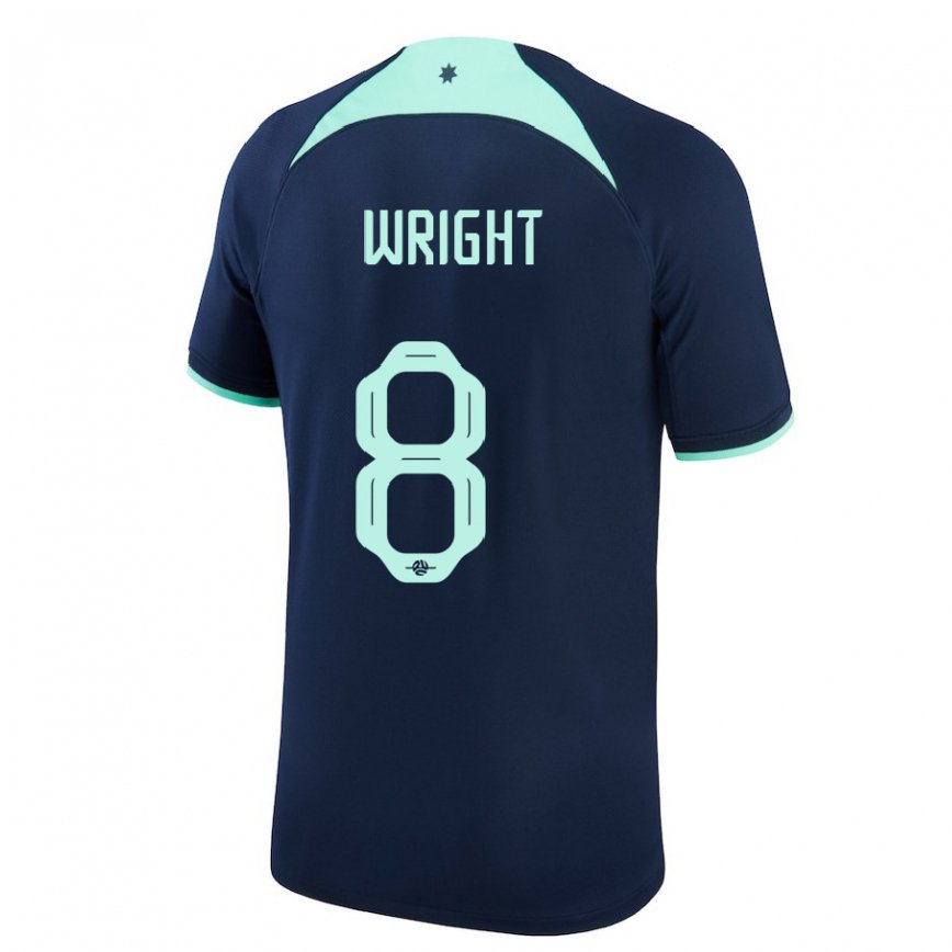 Vaikiškas Australijos Bailey Wright #8 Tamsiai Mėlyna Išvykos Marškinėliai 22-24 T-shirt