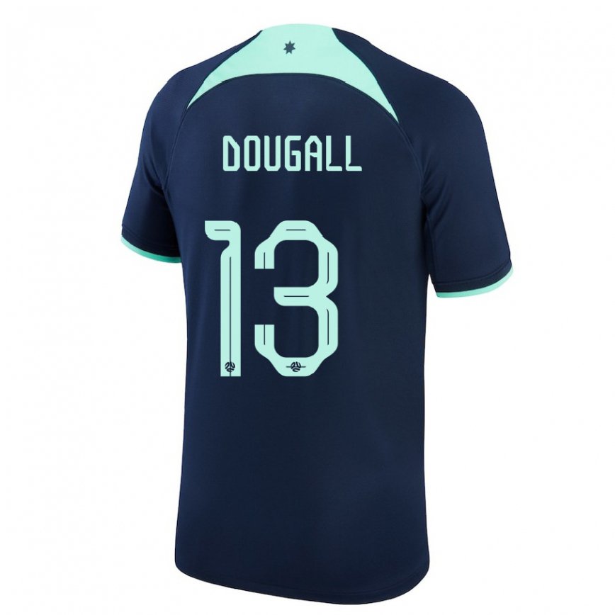 Vaikiškas Australijos Kenny Dougall #13 Tamsiai Mėlyna Išvykos Marškinėliai 22-24 T-shirt