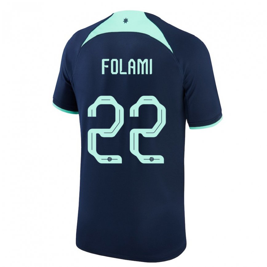 Vaikiškas Australijos Ben Folami #22 Tamsiai Mėlyna Išvykos Marškinėliai 22-24 T-shirt