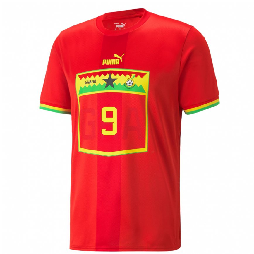 Vaikiškas Ganos Jordan Ayew #9 Raudona Išvykos Marškinėliai 22-24 T-shirt