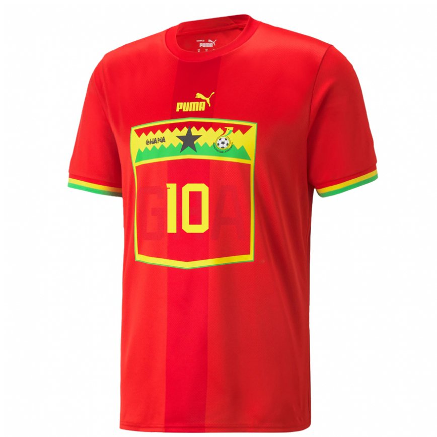 Vaikiškas Ganos Andre Ayew #10 Raudona Išvykos Marškinėliai 22-24 T-shirt