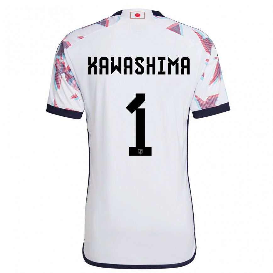 Vaikiškas Japonijos Eiji Kawashima #1 Baltas Išvykos Marškinėliai 22-24 T-shirt