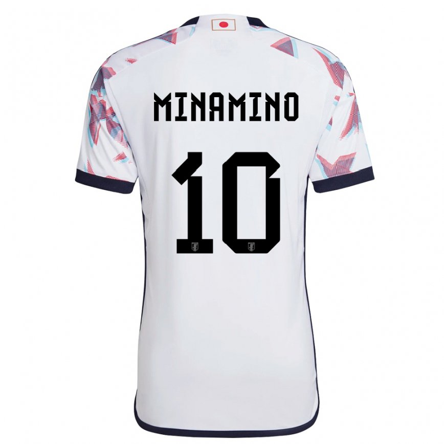 Vaikiškas Japonijos Takumi Minamino #10 Baltas Išvykos Marškinėliai 22-24 T-shirt