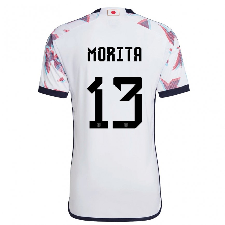 Vaikiškas Japonijos Hidemasa Morita #13 Baltas Išvykos Marškinėliai 22-24 T-shirt