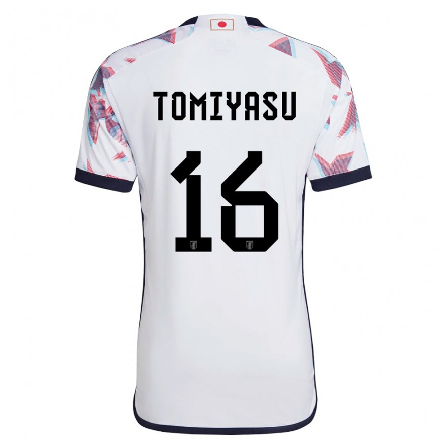 Vaikiškas Japonijos Takehiro Tomiyasu #16 Baltas Išvykos Marškinėliai 22-24 T-shirt