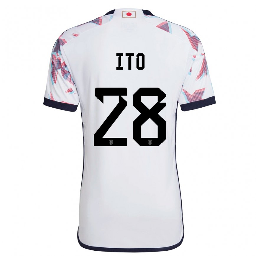 Vaikiškas Japonijos Hiroki Ito #28 Baltas Išvykos Marškinėliai 22-24 T-shirt