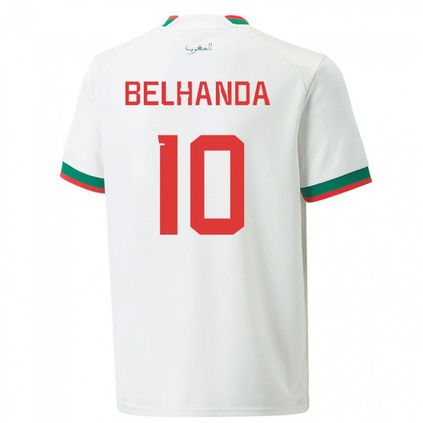 Vaikiškas Maroko Youness Belhanda #10 Baltas Išvykos Marškinėliai 22-24 T-shirt