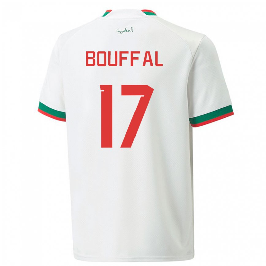 Vaikiškas Maroko Soufiane Bouffal #17 Baltas Išvykos Marškinėliai 22-24 T-shirt