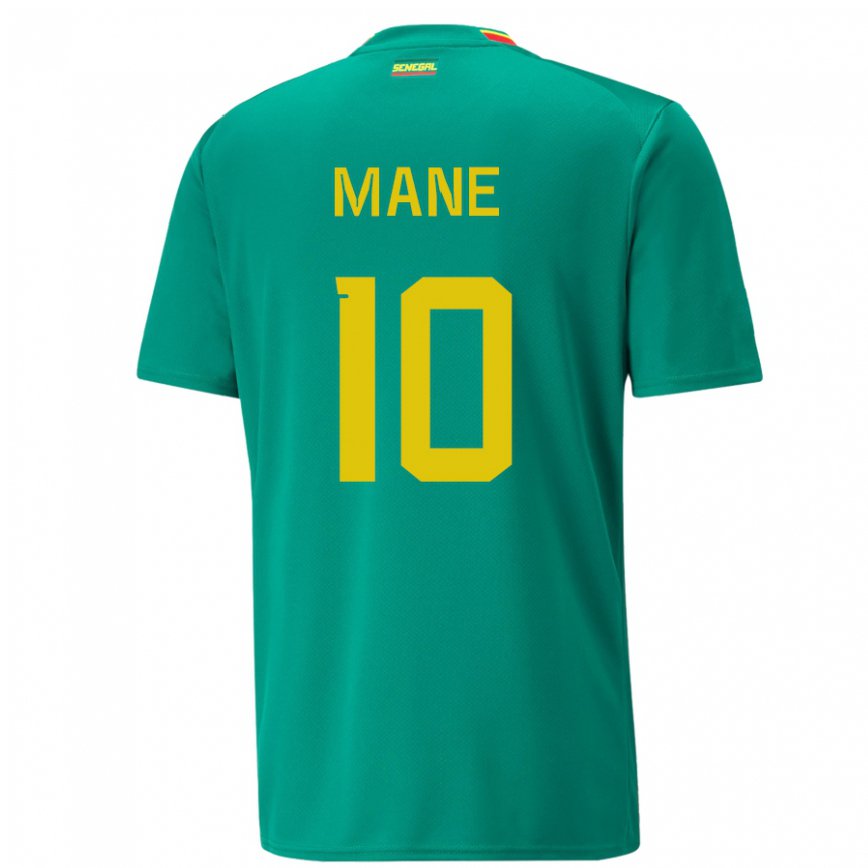 Vaikiškas Senegalo Sadio Mane #10 Žalias Išvykos Marškinėliai 22-24 T-shirt