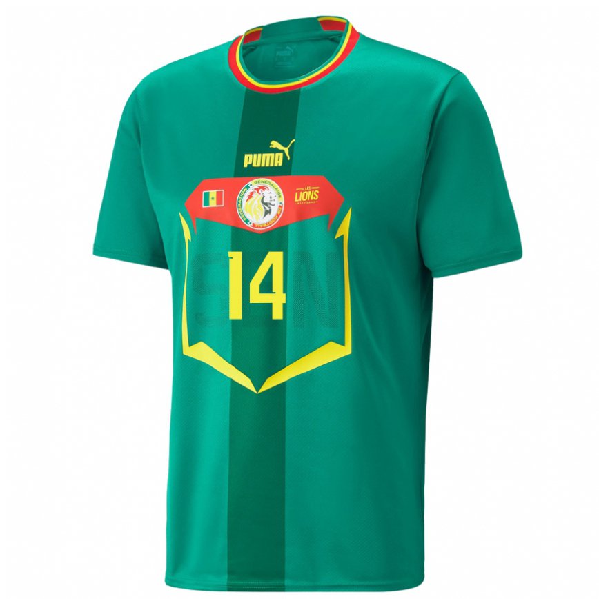 Vaikiškas Senegalo Pape Sarr #14 Žalias Išvykos Marškinėliai 22-24 T-shirt