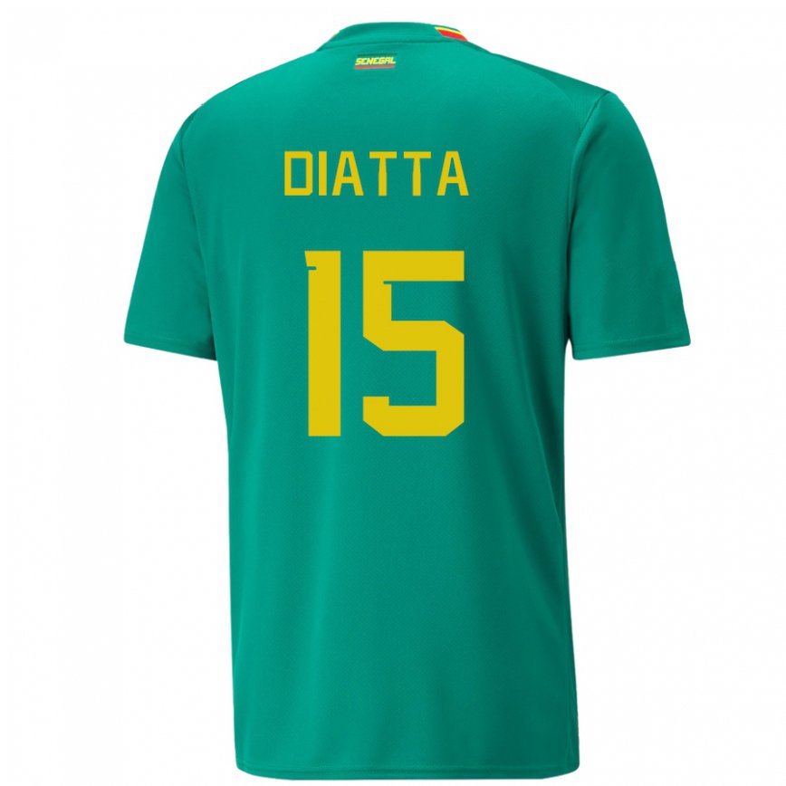 Vaikiškas Senegalo Krepin Diatta #15 Žalias Išvykos Marškinėliai 22-24 T-shirt