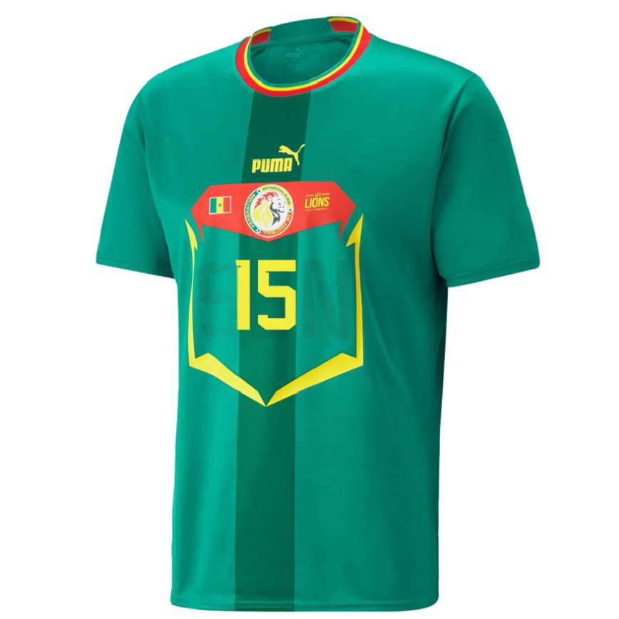 Vaikiškas Senegalo Krepin Diatta #15 Žalias Išvykos Marškinėliai 22-24 T-shirt