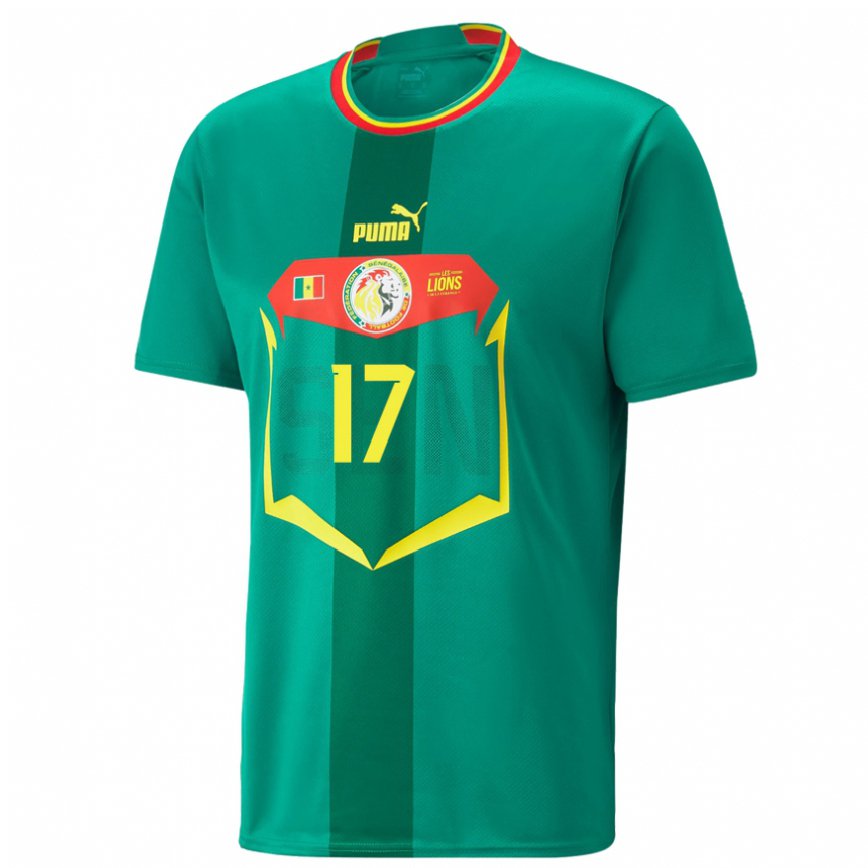 Vaikiškas Senegalo Pape Matar Sarr #17 Žalias Išvykos Marškinėliai 22-24 T-shirt