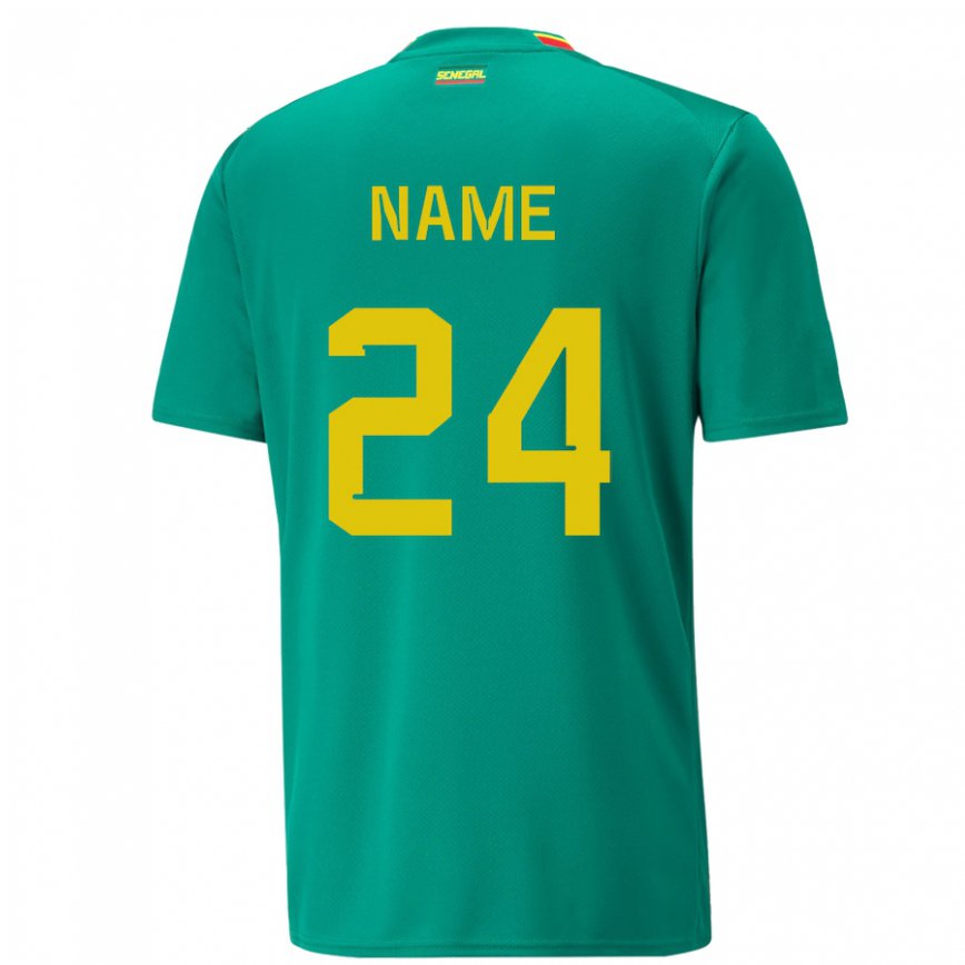 Vaikiškas Senegalo Moustapha Name #24 Žalias Išvykos Marškinėliai 22-24 T-shirt