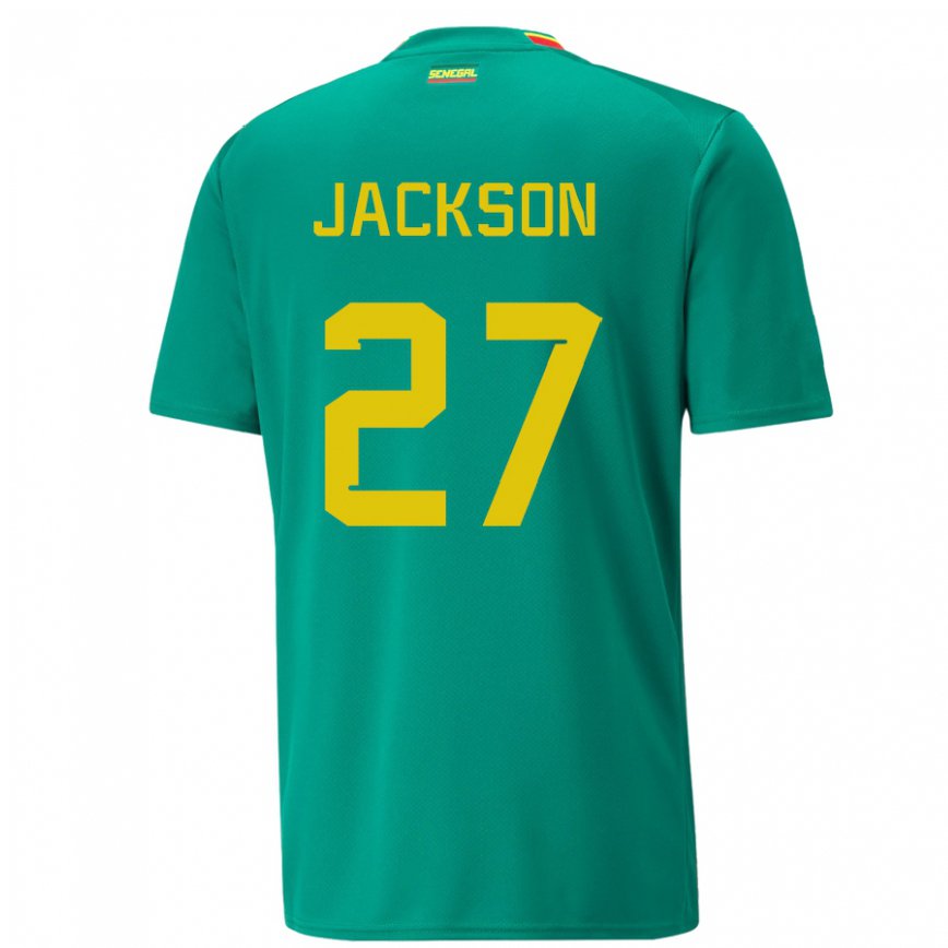 Vaikiškas Senegalo Nicolas Jackson #27 Žalias Išvykos Marškinėliai 22-24 T-shirt