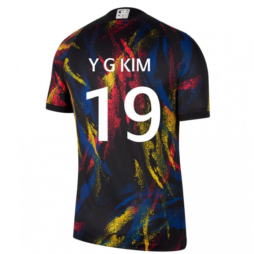 Vaikiškas Pietų Korėjos Young-gwon Kim #19 Daugiaspalvis Išvykos Marškinėliai 22-24 T-shirt