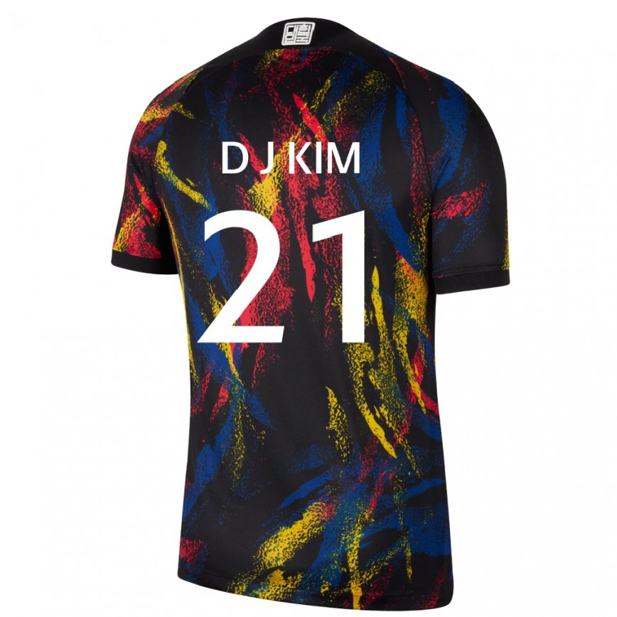 Vaikiškas Pietų Korėjos Dong-jun Kim #21 Daugiaspalvis Išvykos Marškinėliai 22-24 T-shirt