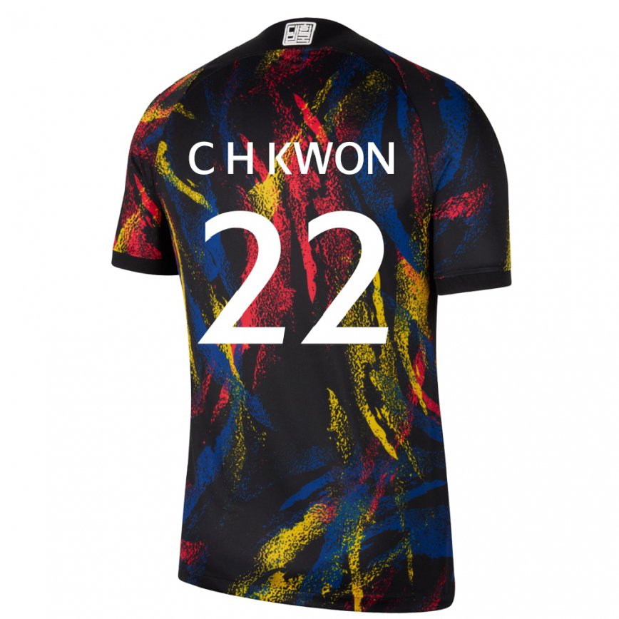 Vaikiškas Pietų Korėjos Chang-hoon Kwon #22 Daugiaspalvis Išvykos Marškinėliai 22-24 T-shirt