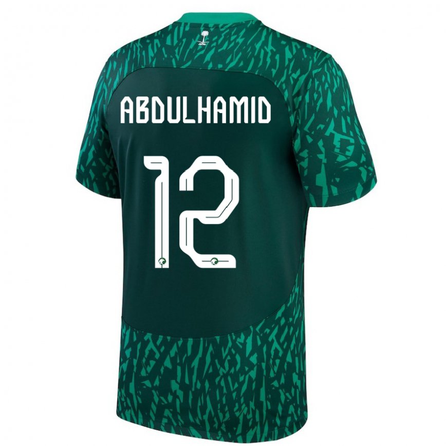 Vaikiškas Saudo Arabijos Saud Abdulhamid #12 Tamsiai žalia Išvykos Marškinėliai 22-24 T-shirt