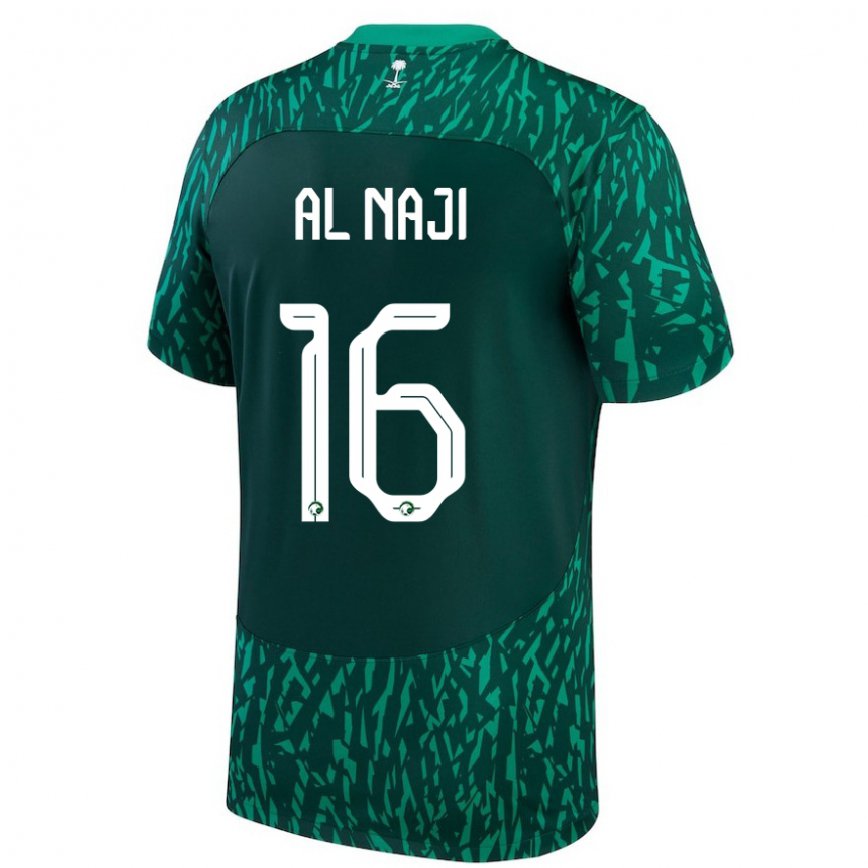 Vaikiškas Saudo Arabijos Sami Al Naji #16 Tamsiai žalia Išvykos Marškinėliai 22-24 T-shirt