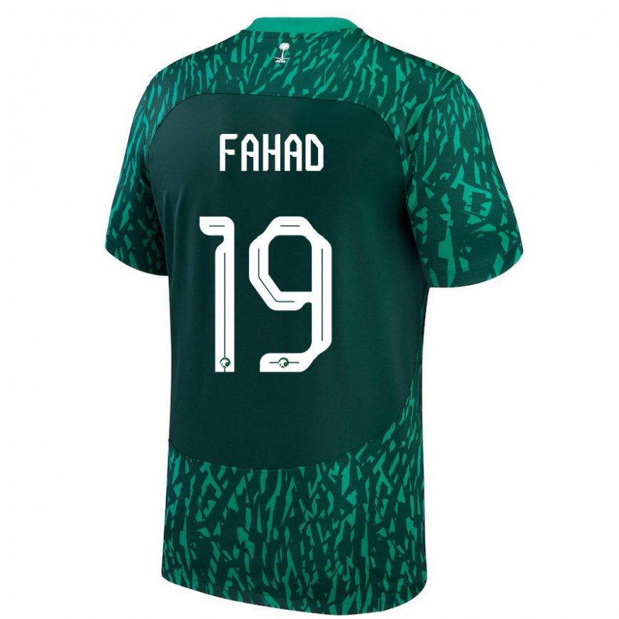 Vaikiškas Saudo Arabijos Fahad Al Muwallad #19 Tamsiai žalia Išvykos Marškinėliai 22-24 T-shirt