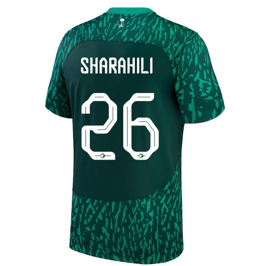 Vaikiškas Saudo Arabijos Riyadh Sharahili #26 Tamsiai žalia Išvykos Marškinėliai 22-24 T-shirt