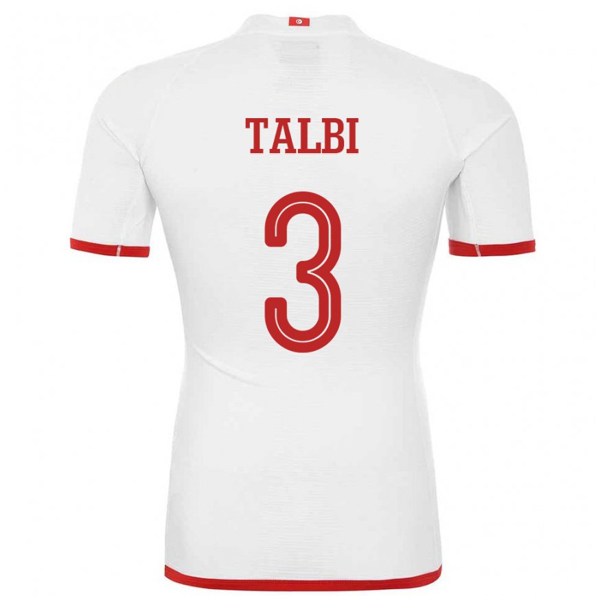 Vaikiškas Tuniso Montassar Talbi #3 Baltas Išvykos Marškinėliai 22-24 T-shirt