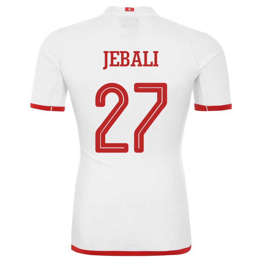 Vaikiškas Tuniso Issam Jebali #27 Baltas Išvykos Marškinėliai 22-24 T-shirt