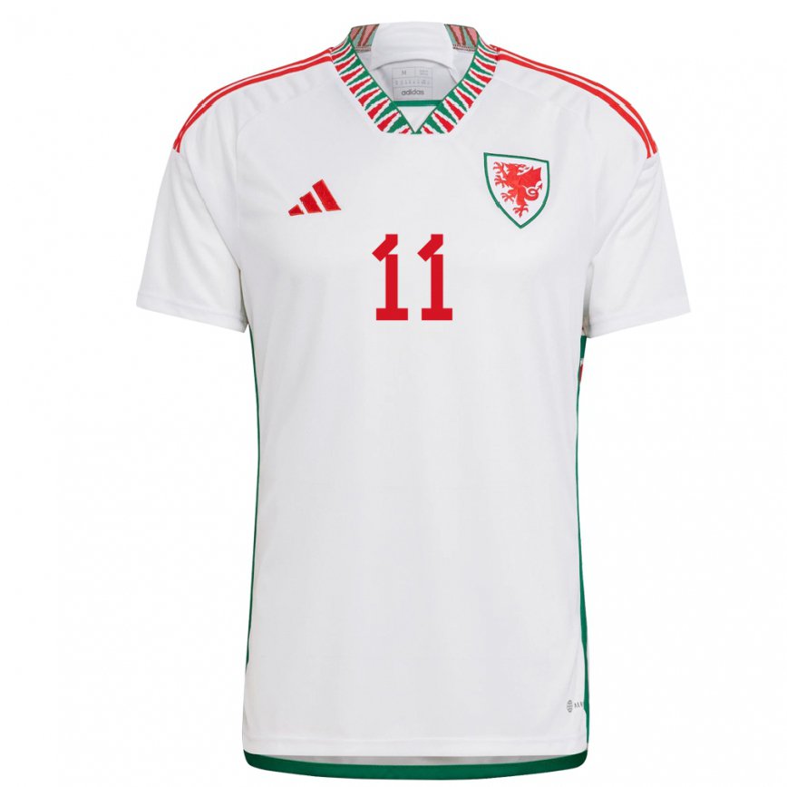 Vaikiškas Velso Gareth Bale #11 Baltas Išvykos Marškinėliai 22-24 T-shirt