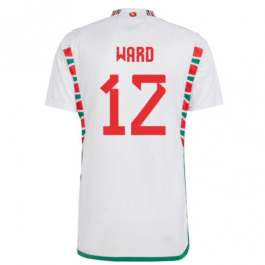 Vaikiškas Velso Danny Ward #12 Baltas Išvykos Marškinėliai 22-24 T-shirt