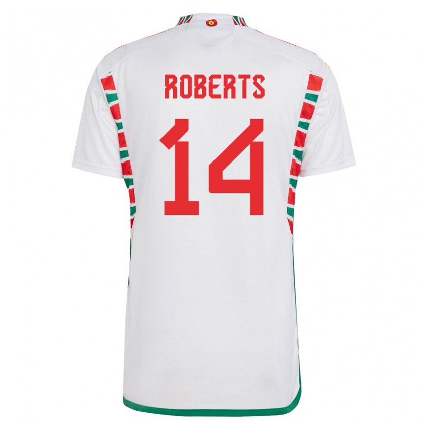 Vaikiškas Velso Connor Roberts #14 Baltas Išvykos Marškinėliai 22-24 T-shirt