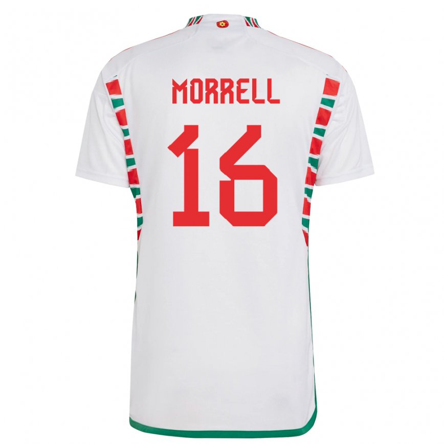 Vaikiškas Velso Joe Morrell #16 Baltas Išvykos Marškinėliai 22-24 T-shirt