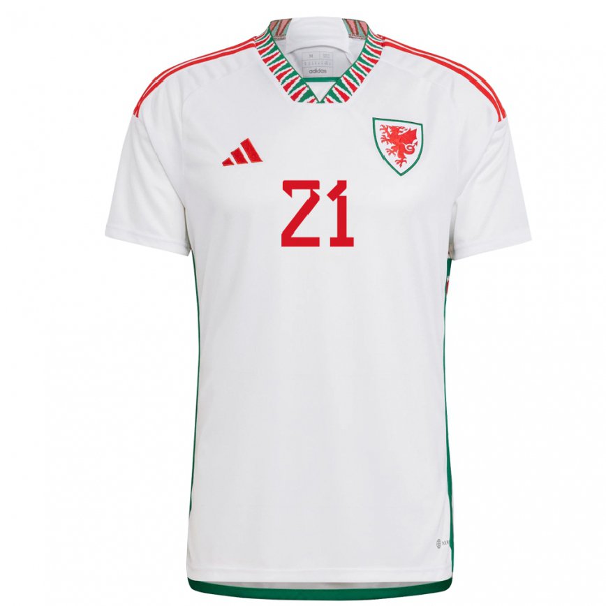 Vaikiškas Velso Tom King #21 Baltas Išvykos Marškinėliai 22-24 T-shirt