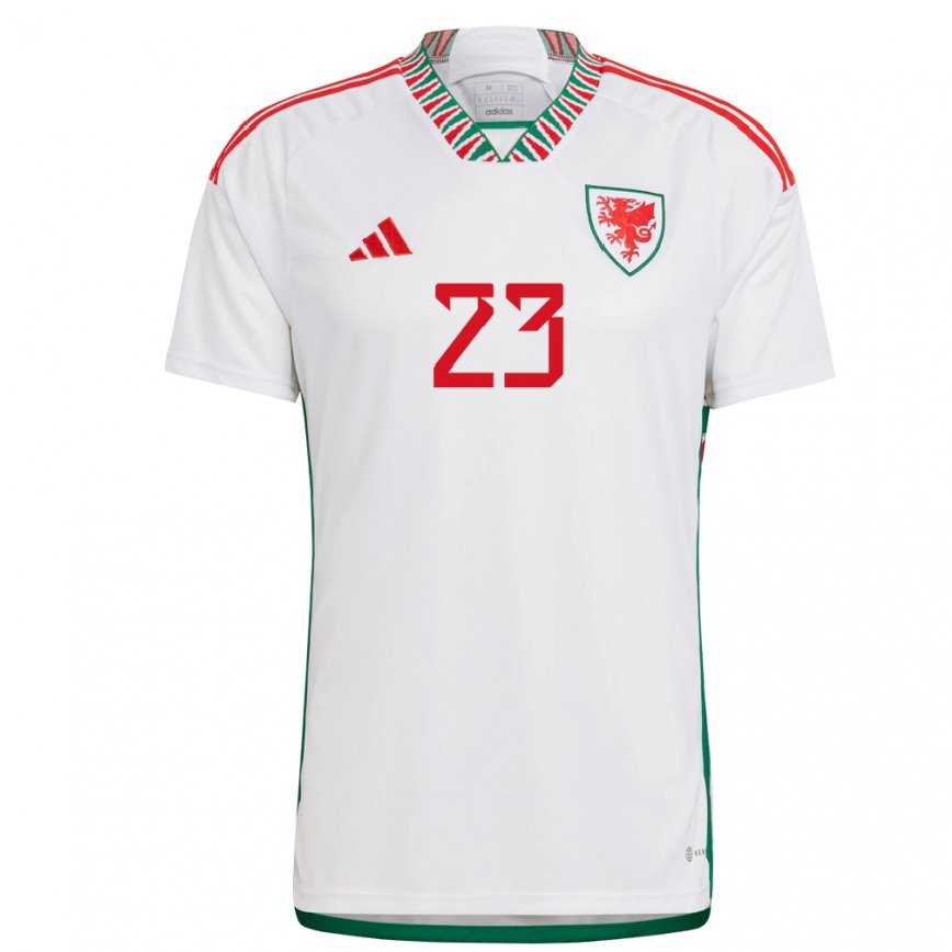 Vaikiškas Velso Jordan James #23 Baltas Išvykos Marškinėliai 22-24 T-shirt