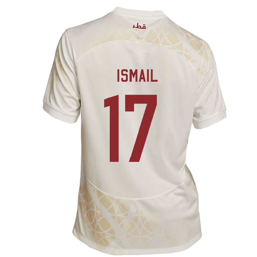 Vaikiškas Kataro Ismail Mohamad #17 Auksinė Smėlio Spalvos Išvykos Marškinėliai 22-24 T-shirt