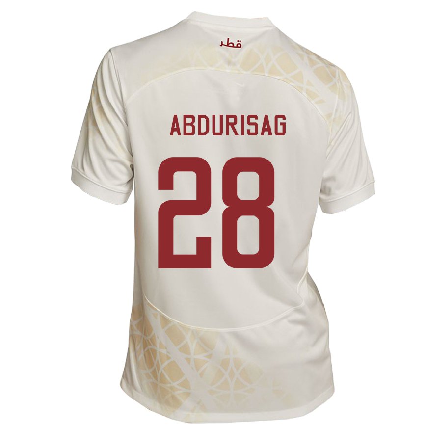 Vaikiškas Kataro Yusuf Abdurisag #28 Auksinė Smėlio Spalvos Išvykos Marškinėliai 22-24 T-shirt