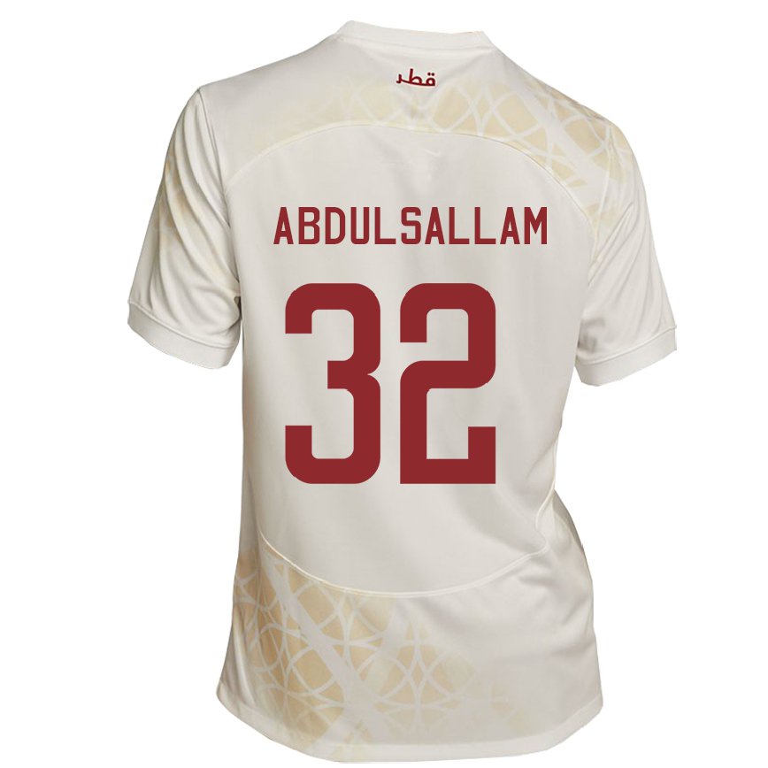 Vaikiškas Kataro Jassem Gaber Abdulsallam #32 Auksinė Smėlio Spalvos Išvykos Marškinėliai 22-24 T-shirt